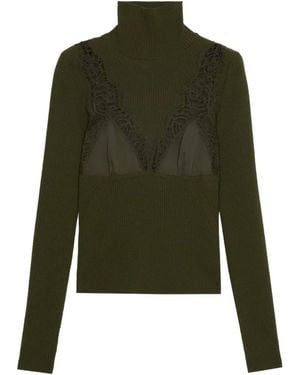 Blumarine Ribbed Turtleneck Jumper - Green