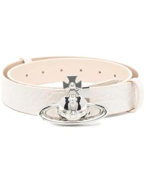 Vivienne Westwood Orb Gürtel Mit Kroko-Effekt - Natur