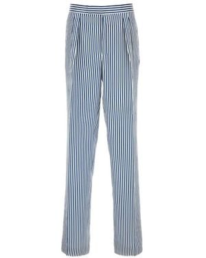 Tom Ford Printed Satin Trousers - Blue
