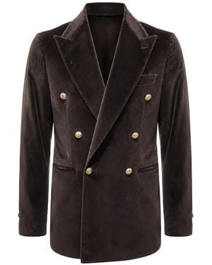 Franzese Collection Oscar-Winning Carpet Double-Breasted Blazer - Black