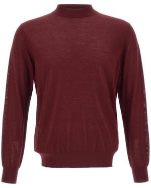 Kangra Semi-Mock Neck Sweater - Red