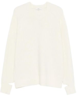 Tibi V-neck Sweater - White