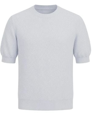 Gran Sasso Basket-Weave T-Shirt - White