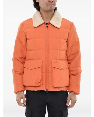 Woolrich Duster Blizzard Faux-Fur-Collar Quilted Jacket - Orange