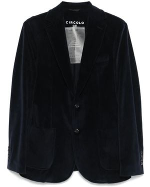 Circolo 1901 Velvet Single Breasted Jacket - Black