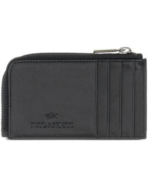 Paul & Shark Zip Leather Wallet - Black
