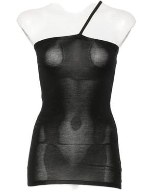 Baserange One-Shoulder Sleeveless Top - Black