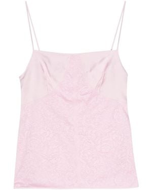 Jil Sander Lace-Panelled Cami Top - Pink