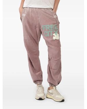 Freecity Logo-Detail Track Trousers - Grey