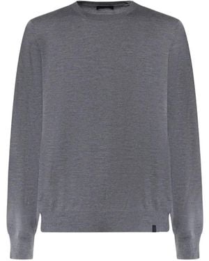 Fay Crew-Neck Wool Sweater - Grey