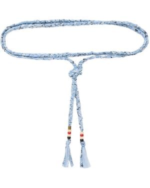 Alanui Riem Verfraaid Met Kralen En Bandana-Print - Wit