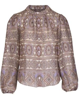 Veronica Beard Ashlynn Blouse - Brown
