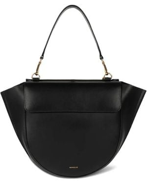 Wandler Leren Shopper - Zwart