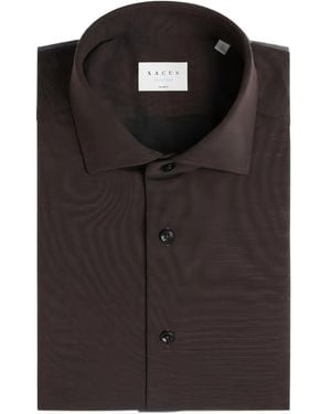 Xacus Chemise À Boutonnière Sur Le Devant - Black