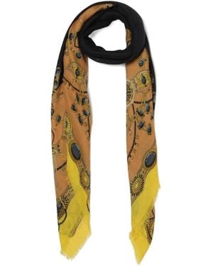 Etro Jewellery-Print Frayed Scarf - Orange