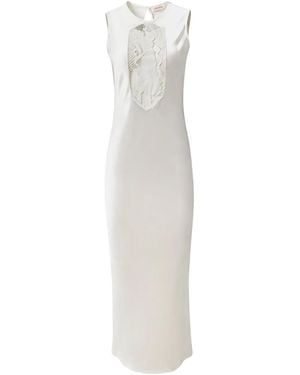 Alejandra Alonso Rojas Midikleid mit Cut-Outs - Weiß