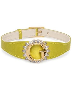 Guess Collier À Plaque Logo - Jaune