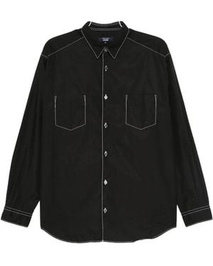 Comme des Garçons Contrast-Stitch Long-Sleeve Shirt - Black