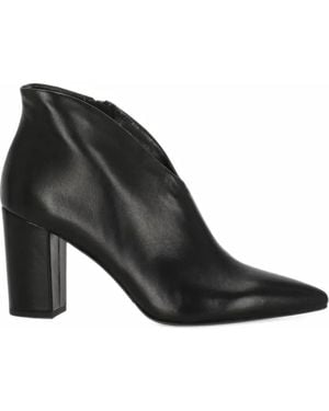 Julie Dee Pointed-Toe Side-Zip Ankle Boots - Black