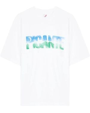 Picante Logo-Print T-Shirt - Blue