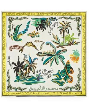 ALÉMAIS Day Dream Graphic-Print Scarf - Green