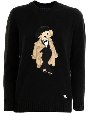 Polo Ralph Lauren Maglione Girocollo Con Decorazione - Nero