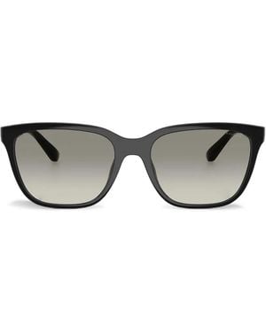 COACH Quilted-Effect Rectangle-Frame Sunglasses - Grey