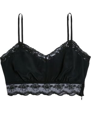 Simone Rocha Corpiño Con Ribete De Encaje - Negro