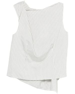 Rohe Draped Striped Blouse - White