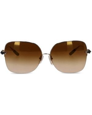 Chrome Hearts Verzierte Sonnenbrille - Braun