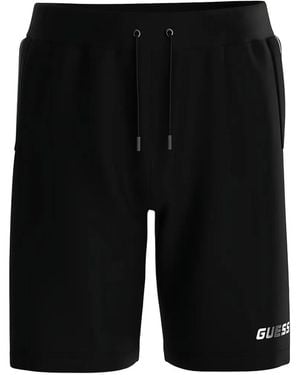 Guess Short À Logo Imprimé Et Lien De Resserrage - Black