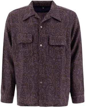 Needles Paisley Pocket Shirt - Purple