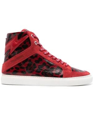 Zadig & Voltaire Zv1747 High Flash Keith スニーカー - レッド