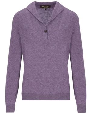 Loro Piana Pull Sergio À Col Polo - Violet