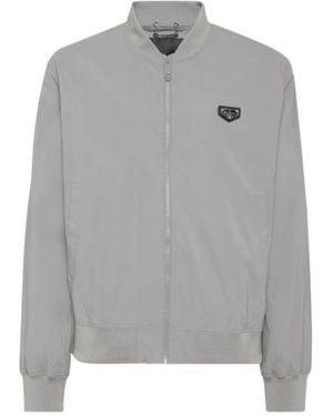 Philipp Plein Nylon Bomber Jacket - Grey