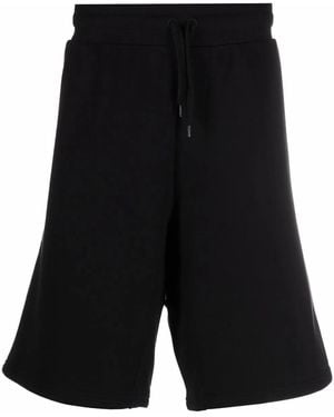 Moschino Embroidered-Logo Jogger Shorts - Black