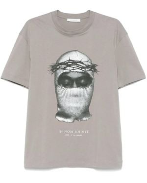 ih nom uh nit Camiseta con estampado de máscara - Gris