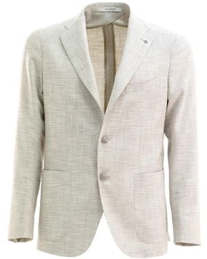 Tagliatore Notched Lapel Single-breasted Jacket - White