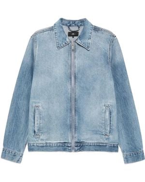 7 For All Mankind Zip-Fastening Denim Jacket - Blue
