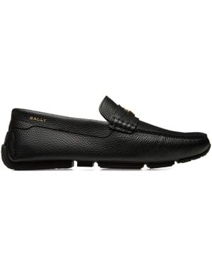 Bally Pilot Driver Grained-Leather Loafers - Black