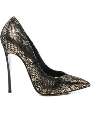 Casadei Snake-Effect Pumps - Metallic