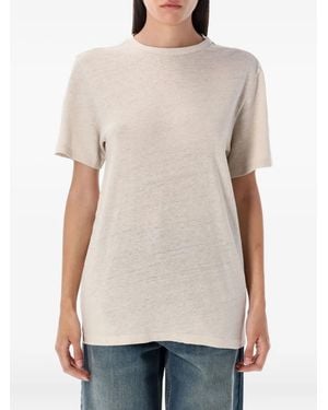 Isabel Marant Linen Crew-Neck T-Shirt - White