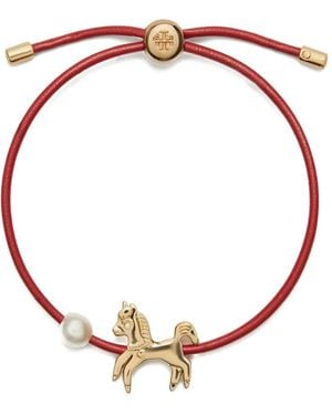 Tory Burch Curiosity Horse-Slider Bracelet - Metallic