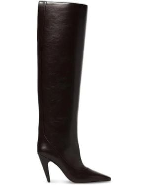 Stella McCartney Bottes Lacées En Cuir - Black