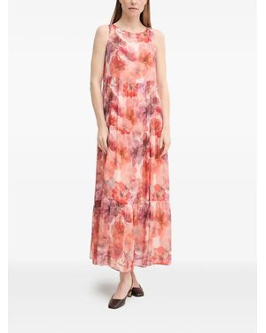 MARC AUREL Floral Tiered Maxi Dress - White
