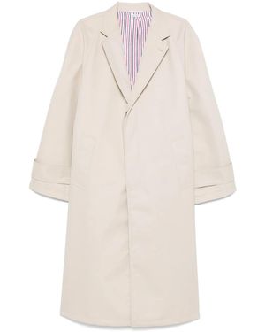 Thom Browne Cotton Raglan Coat - White