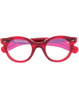 Cutler and Gross 1390 Round Glasses - Red