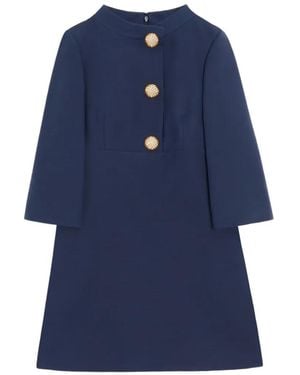 Valentino Garavani Crepe Couture Short Dress - Blue