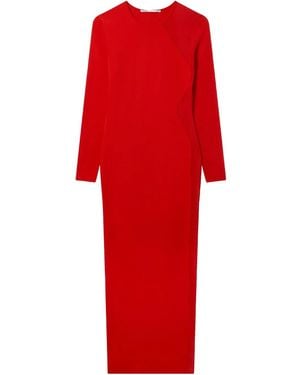 Stella McCartney Lace-Panel Midi Dress - Red