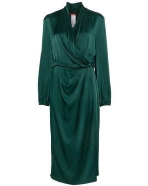 Max Mara Miss Wrap Midi Dress - Green